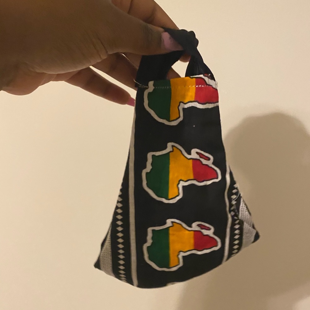 African print face mask hand sewn